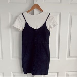 COOPERATIVE Urban Outfitters Navy Button Dress